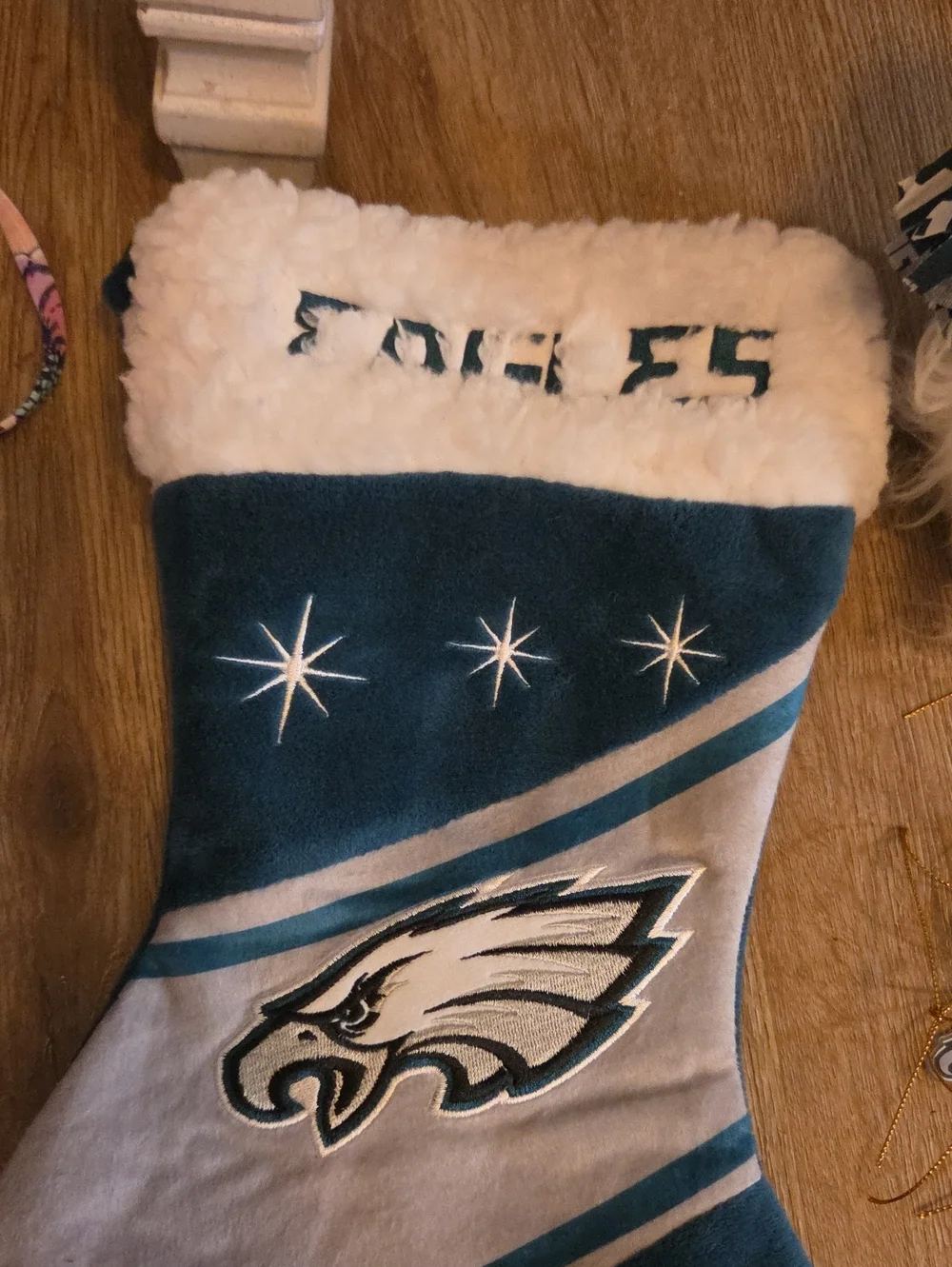 Philadelphia Eagles Holiday Stocking & Gnome Set - Midnight Green & White